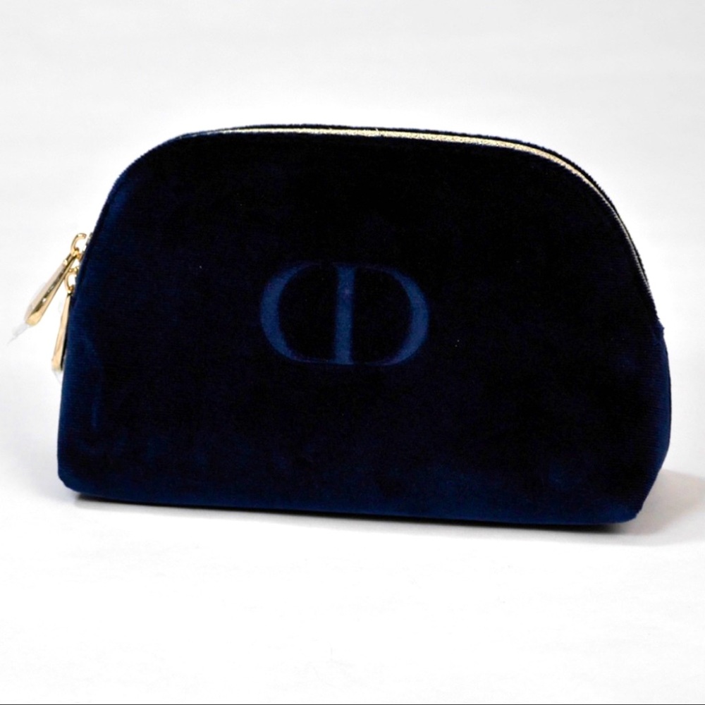 Christian Dior navy blue cosmetic pouch- holiday 2022